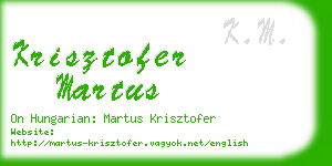 krisztofer martus business card